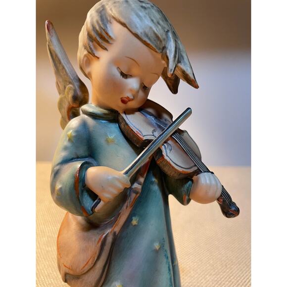 Hummel 7” Tall “Celestial Musician” Porcelain Angel Tmk 3, #188, REPAIRED - Picture 2 of 9